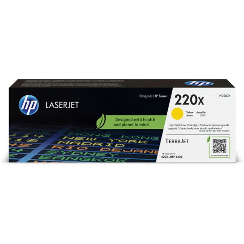 HP Cartucho de tóner Original LaserJet 220X amarillo