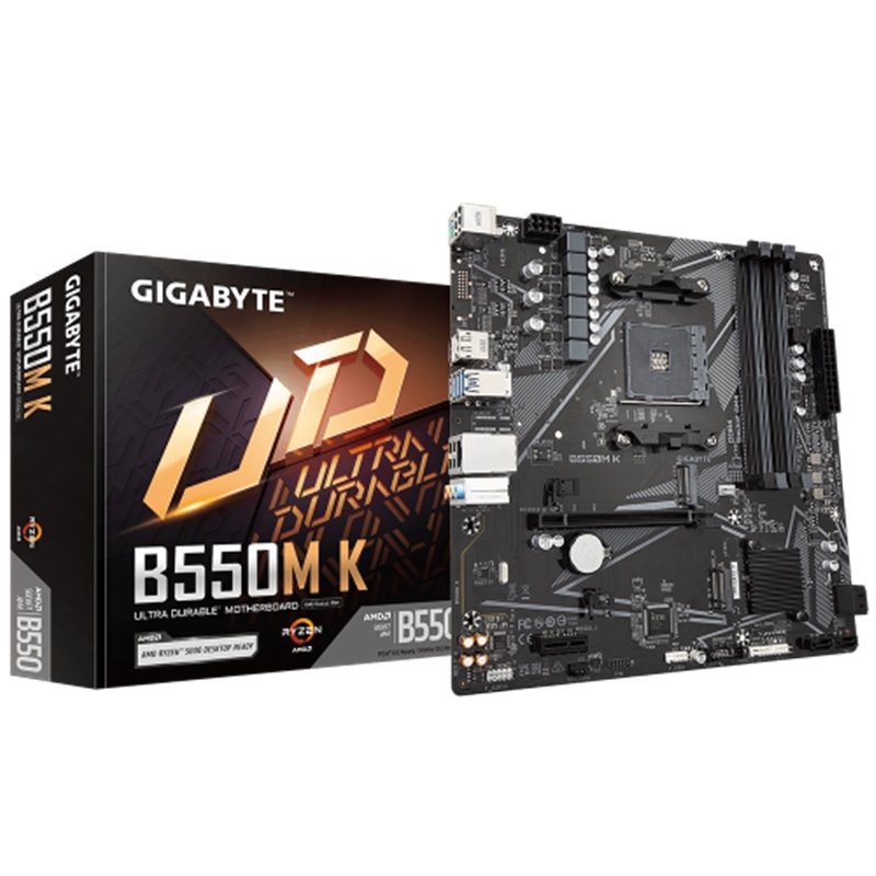 Gigabyte B550M K 1.0 placa base AMD B550 Zócalo AM4 micro ATX