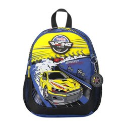 MOCHILA ESCOLAR PEQUEÑA DE CARRERAS DE COCHES TOTTO MJ04VLC001-2310-6J7S