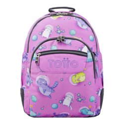 MOCHILA ESCOLAR GATOS ASTRONAUTAS TOTTO MA04ECO029-2310N-9I9