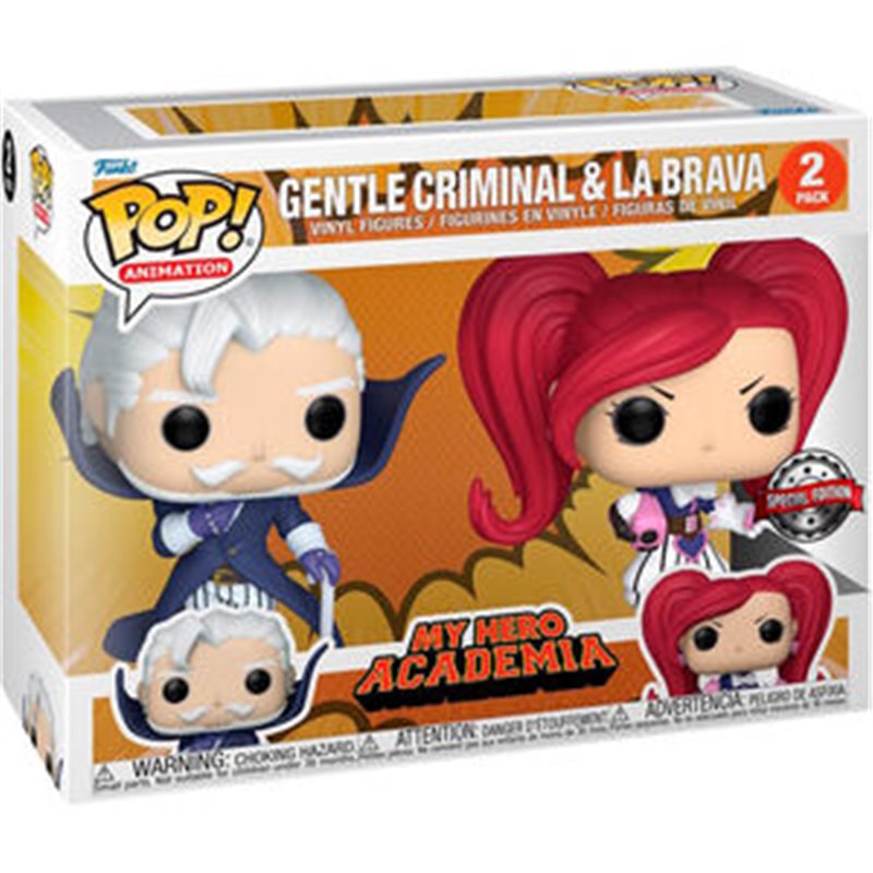 BLISTER 2 FIGURAS POP MY HERO ACADEMIA GENTLE CRIMINAL & LA BRAVA EXCLUSIVE