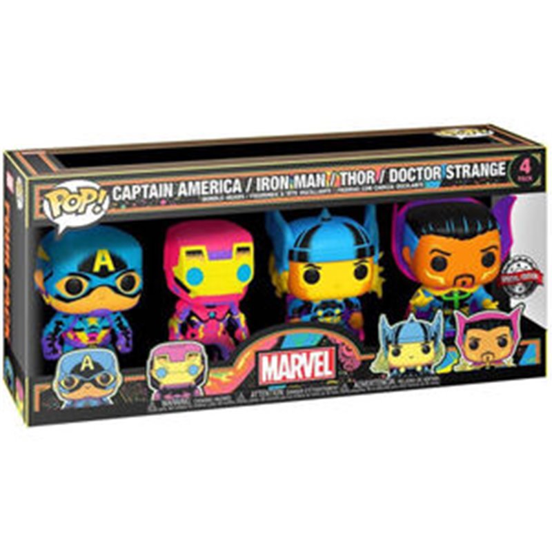 BLISTER 4 FIGURAS POP MARVEL EXCLUSIVE