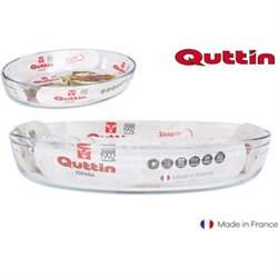 FUENTE VIDRIO OVAL 35X24CM/3,4L QUTTIN