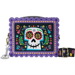 BOLSO MIGUEL CALAVERA FLORAL SKULL COCO DISNEY LOUNGEFLY