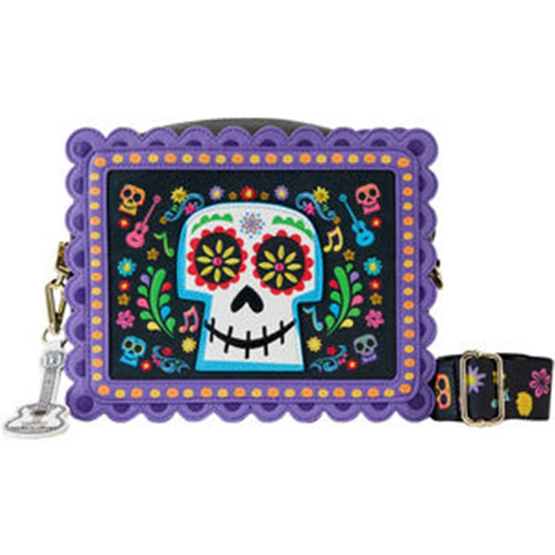 BOLSO MIGUEL CALAVERA FLORAL SKULL COCO DISNEY LOUNGEFLY