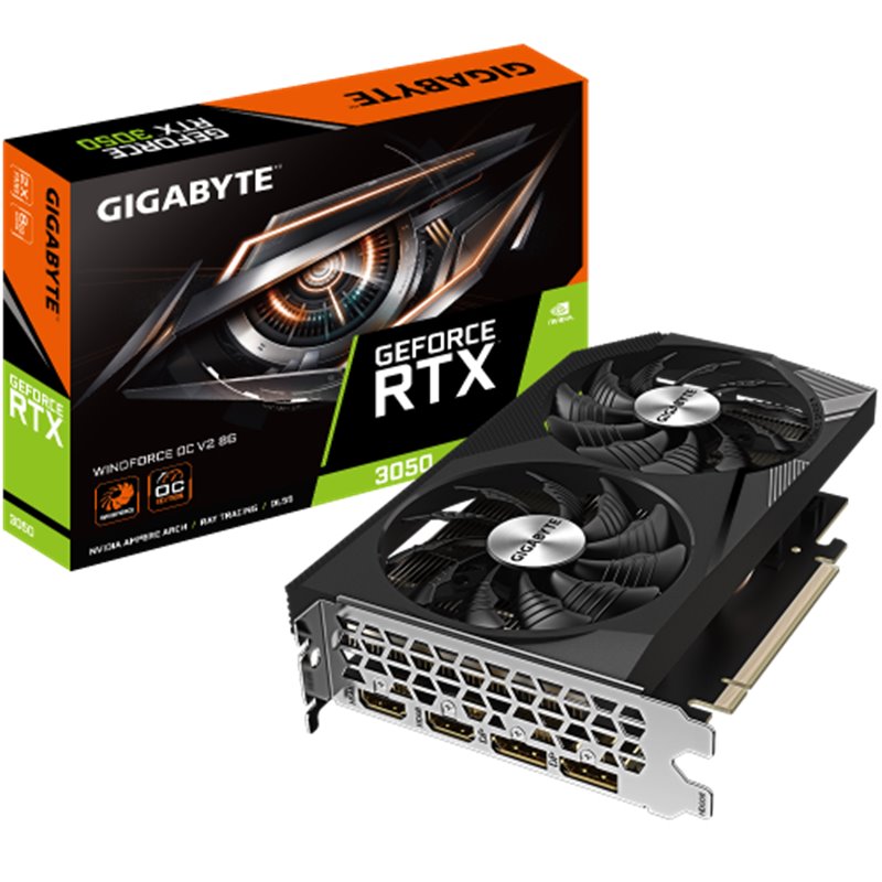 Gigabyte GeForce RTX 3050 WINDFORCE OC V2 8G NVIDIA 8 GB GDDR6