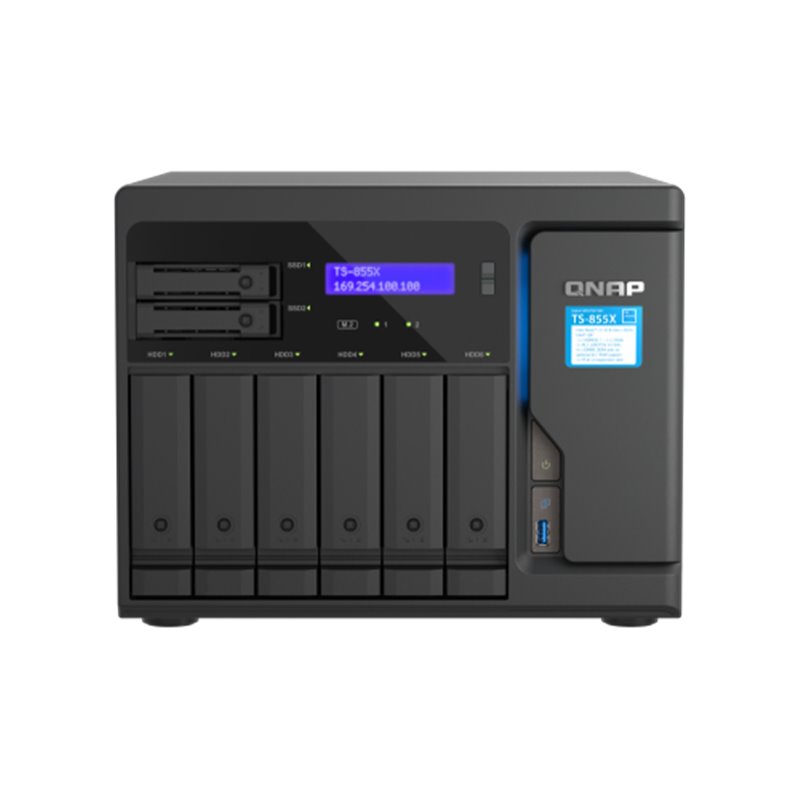 QNAP TS-855X SAN Torre Ethernet Negro C5125