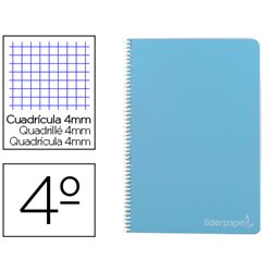 CUADERNO ESPIRAL A5 75GR 80H CUADROS 4MM