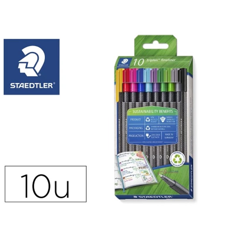 ESTUCHE 4 ROTULADORES COLORES SURTIDOS FLUORESCENTE TEXTSURFER  CLASSIC 364 ECO EDITION.  STAEDTLER 364 RC4