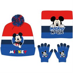 CONJUNTO GORRO GUANTES BRAGA CUELLO MICKEY DISNEY