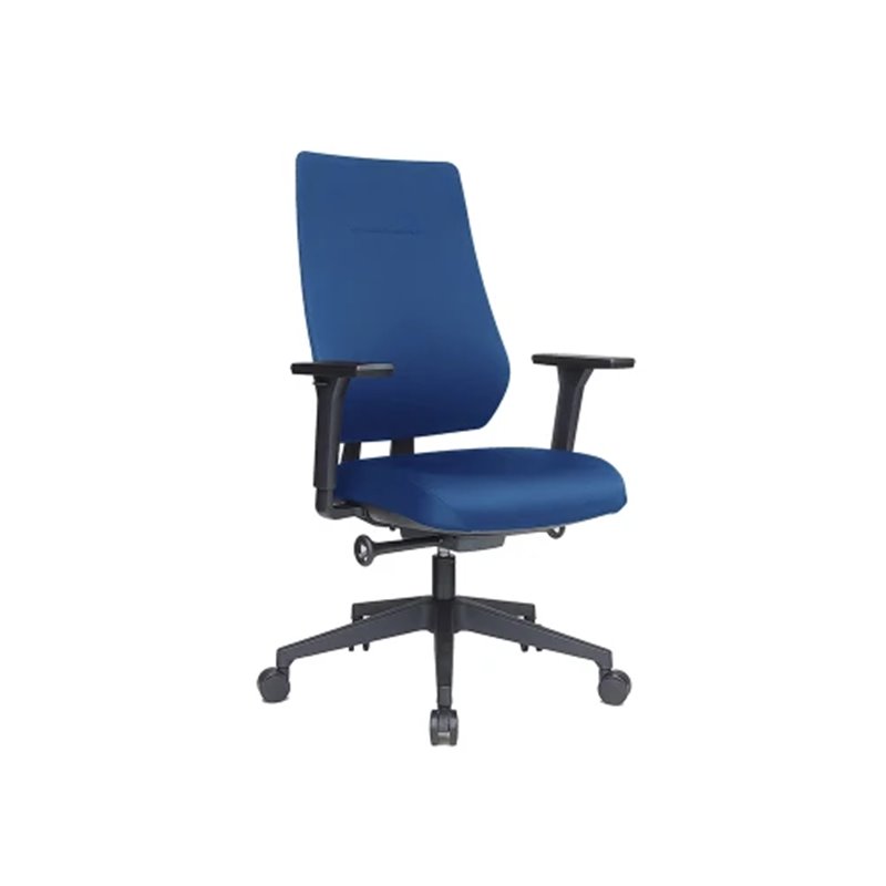 SILLA DE OFICINA SINCRO CON AJUSTE ADAPTATIVO DEL RESPALDO. COLOR AZUL/NEGRO ROCADA 934-3