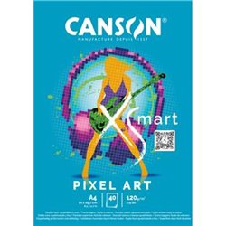 BLOC ENC 21X29,7 40H XSMART PIXEL ART 120G CANSON C32250P004