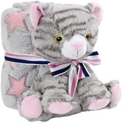 PELUCHE + MANTA SUAVE GATO CANDY 22CM