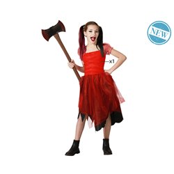 DISFRAZ ARLEQUIN VESTIDO ROJO NIÑA INFANTIL