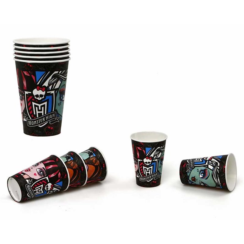 PACK 5 VASOS 180/200 ML MONSTER HIGH