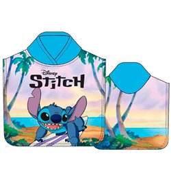 Poncho toalla Stitch Disney microfibra