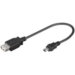 CABLE USB(A) 2.0 A MINI USB(B) 2.0 GOOBAY 0.2M NEGRO