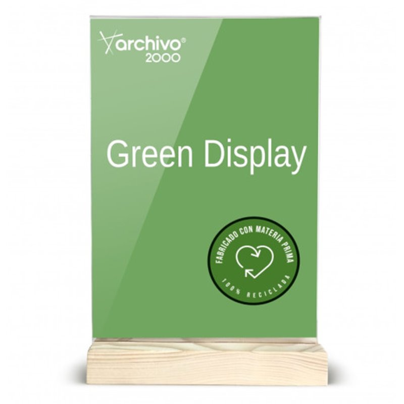 EXPOSITOR SOBREMESA SOSTENIBLE GREENDISPLAY 4X15X24CM A5 ARCHIVO2000 15905M1 CS TP