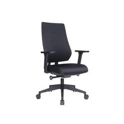 SILLA DE OFICINA SINCRO CON AJUSTE ADAPTATIVO DEL RESPALDO. COLOR NEGRO ROCADA 934-4