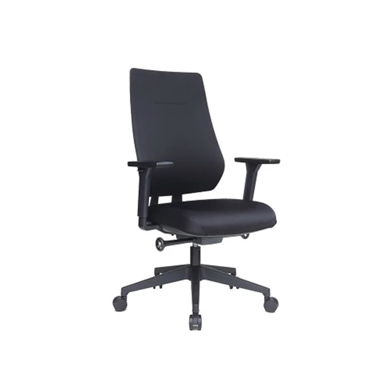 SILLA DE OFICINA SINCRO CON AJUSTE ADAPTATIVO DEL RESPALDO. COLOR NEGRO ROCADA 934-4