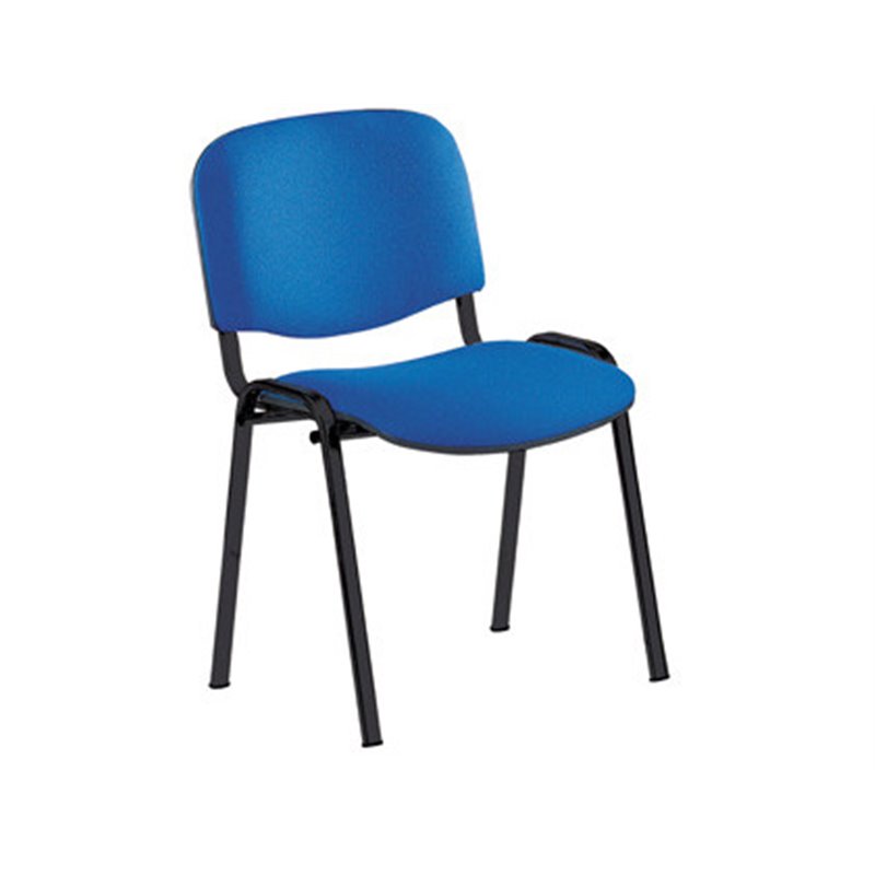 SILLA CONFIDENTE ESTRUCTURA DE TUBO METÁLICO RESPALDO Y ASIENTO TAPIZADOS COLOR AZUL ROCADA 965/3