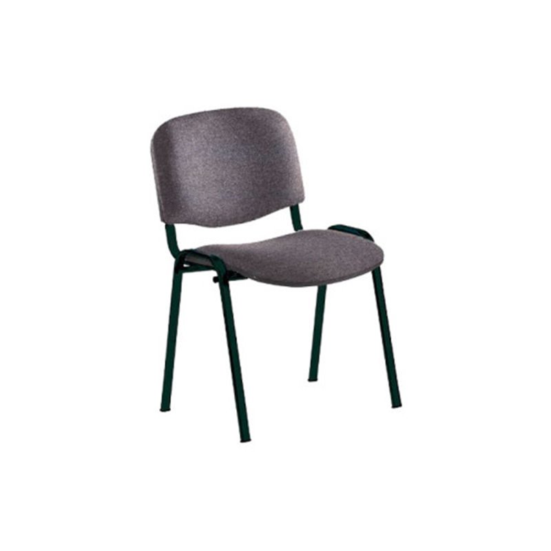 SILLA CONFIDENTE ESTRUCTURA DE TUBO METÁLICO RESPALDO Y ASIENTO TAPIZADOS COLOR GRIS ROCADA 965/1