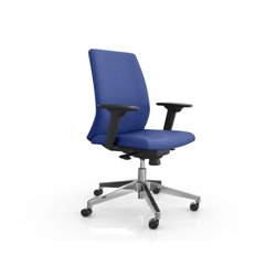 SILLA PROFESIONAL TAPIZADA EN TELA MECANISMO SINCRO COLOR AZUL ROCADA 944V23-3