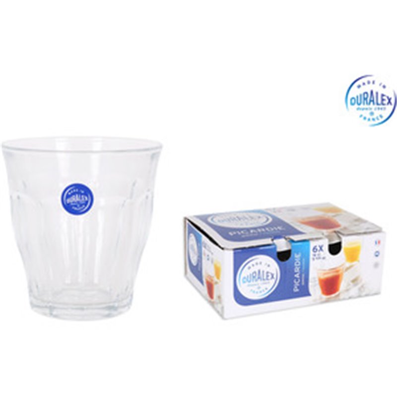 SET 6 VASOS TRANSPARENTE 16CL PICARDIE