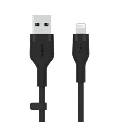 Belkin Cbl Silicqe USB-A LTG 2M noir Negro