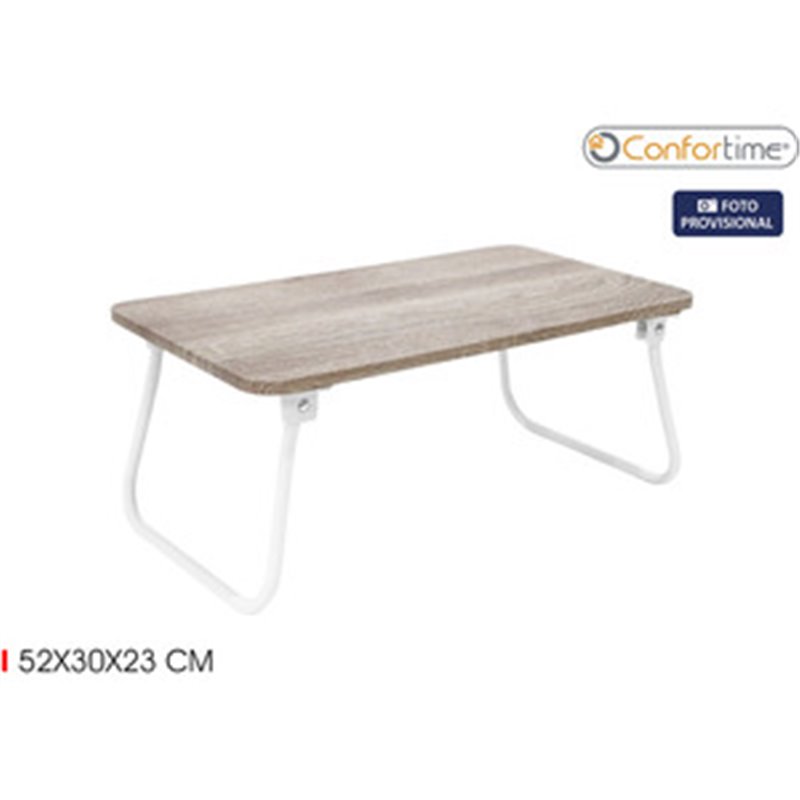 MESA MADERA PLEGABLE MET.WHITE 52X30X23 CONFORTIME