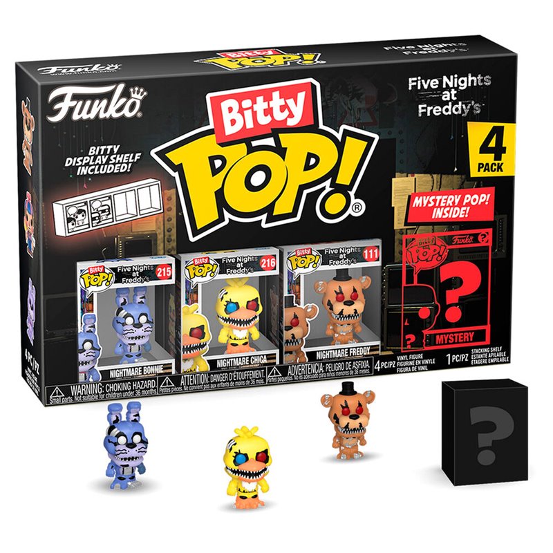 Blister 4 figuras Bitty POP Five Nights at Freddys Nightmare Bonnie