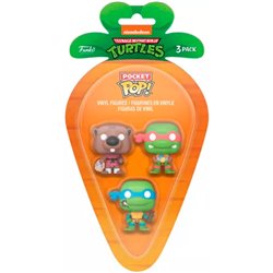 Blister 3 figuras Carrot Pocket POP Tortugas Ninja Splinter Leonardo Raphael