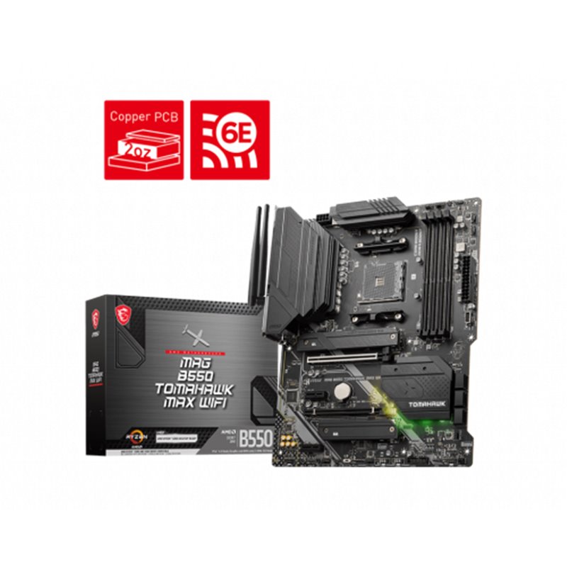 MSI MAG B550 TOMAHAWK MAX WIFI AMD B550 Zócalo AM4 ATX