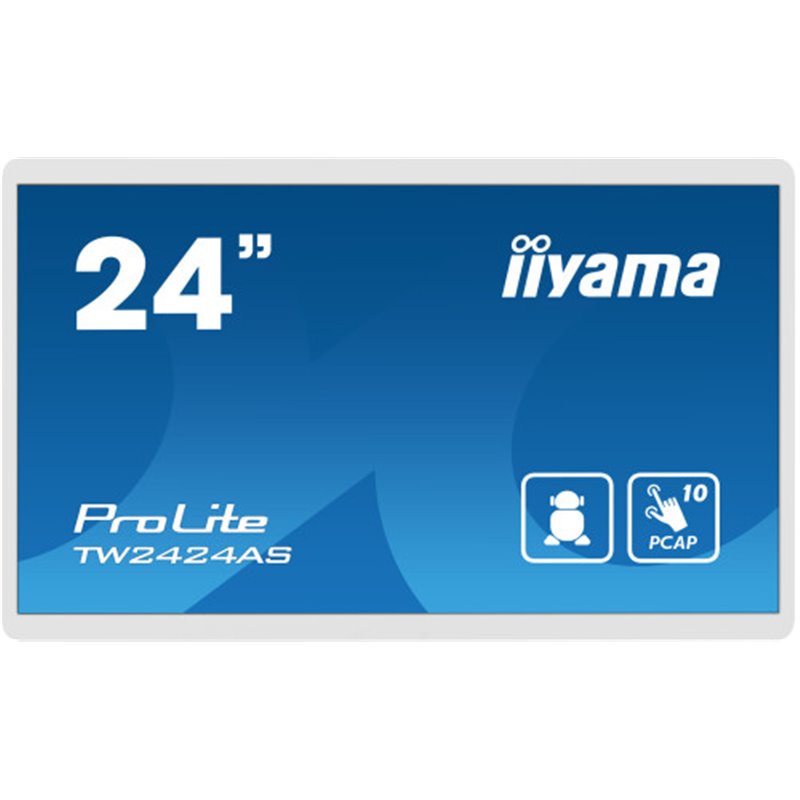 iiyama TW2424AS-W1 pantalla de señalización Pantalla plana para señalización digital 60,5 cm (23.8") Wifi 250 cd / m² 4K Ultra H