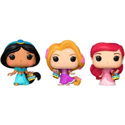 BLISTER 3 FIGURAS CARROT POCKET POP DISNEY PRINCESAS RAPUNZEL ARIEL JASMIN