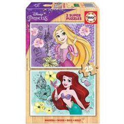 PUZZLE 2X25 PRINCESAS DISNEY (RAPUNZEL Y ARIEL)