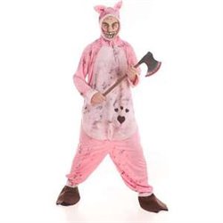 DISFRAZ ADULTO CERDITO ZOMBIEY MAQUILLAJE HALLOWEEN TALLA M/L