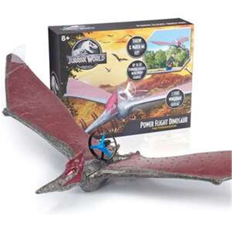 FIGURA JURASSIC WORLD POWER FLIGHT DINOSAUR PTERANADON 60 CM. HASTA 30 VUELOS CON BATERIA CARGADA.