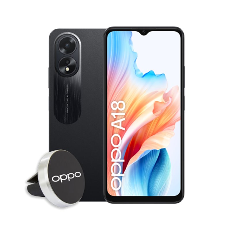 OPPO A18 16,7 cm (6.56") SIM doble Android 13 4G USB Tipo C 4 GB 128 GB 5000 mAh Negro