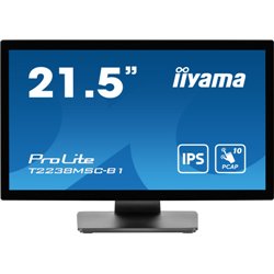 iiyama ProLite T2238MSC-B1 pantalla para PC 54,6 cm (21.5") 1920 x 1080 Pixeles Full HD LED Pantalla táctil Negro