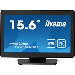 iiyama ProLite T1633MSC-B1 pantalla para PC 39,6 cm (15.6") 1920 x 1080 Pixeles Full HD LCD Pantalla táctil Negro