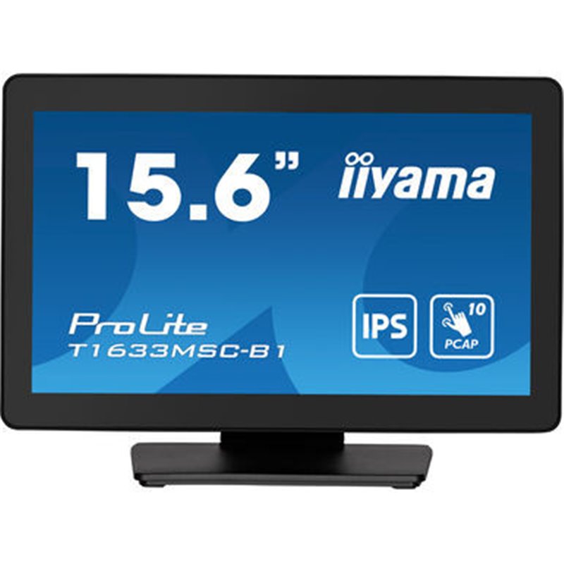 iiyama ProLite T1633MSC-B1 pantalla para PC 39,6 cm (15.6") 1920 x 1080 Pixeles Full HD LCD Pantalla táctil Negro