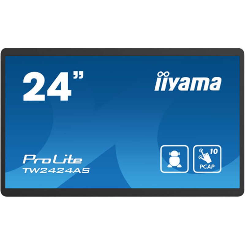 iiyama TW2424AS-B1 pantalla de señalización Pantalla plana para señalización digital 60,5 cm (23.8") Wifi 250 cd / m² 4K Ultra H