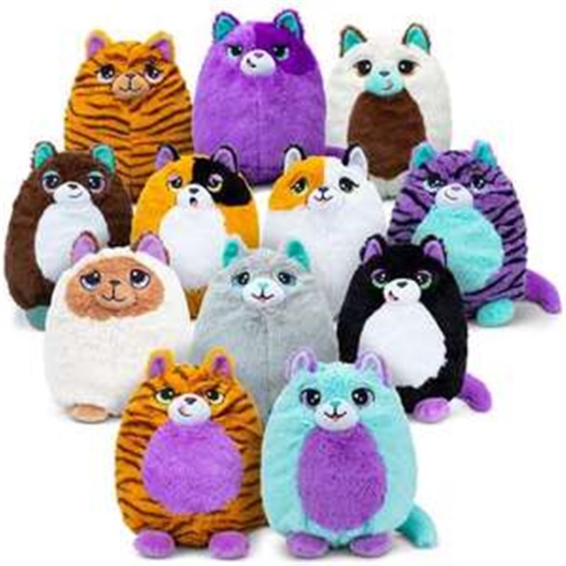 PELUCHE GATOS MIMIMIAU 24 CM TIRA Y WOW LES ENCANTA METERSE EN TODOS LOS AGUJEROS.