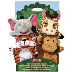 PELUCHE MARIONETA AMIGOS DEL ZOOLÓGICO MELISSA & DOUG SET 4 PIEZAS - MODELOS SURTIDOS