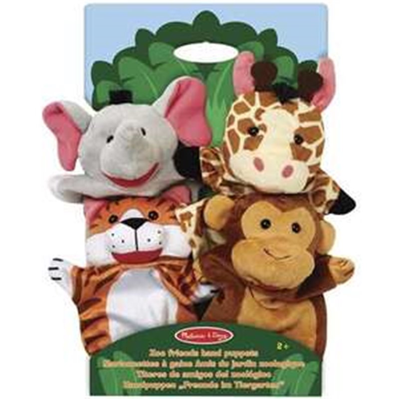 PELUCHE MARIONETA AMIGOS DEL ZOOLÓGICO MELISSA & DOUG SET 4 PIEZAS - MODELOS SURTIDOS