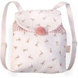 MOCHILA DE FLORES Y CUADRO VICHY 24X20X5CM