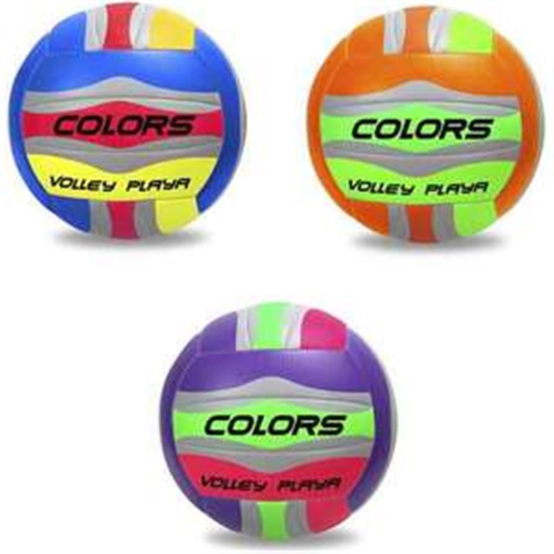 BALÓN VOLLEY PLAYA COLORS, 230MM, TACTO SUAVE - MODELOS SURTIDOS