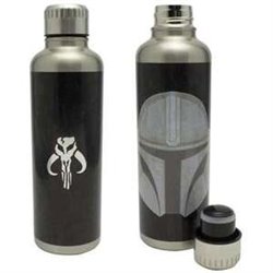 BOTELLA NEGRA METÁLICA STAR WARS THE MANDALORIAN (500 ML) - MODELOS SURTIDOS