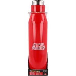 BOTELLA TERMO DE ACERO INOXIDABLE SUPER MARIO 580 ML.